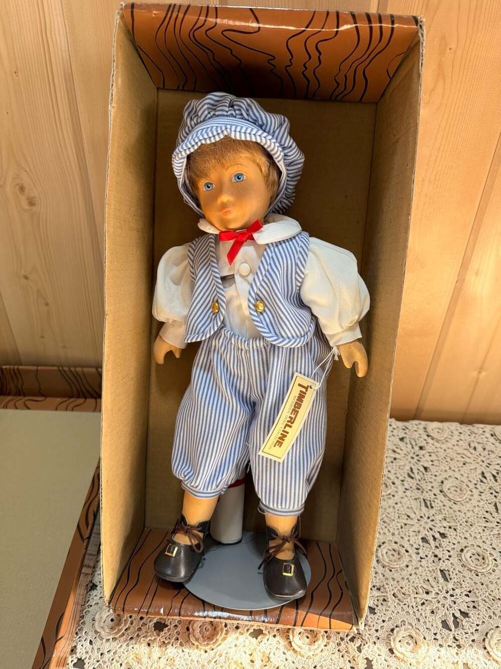 Timberline Handcarved Wooden Doll Tommy Ltd Edition In Box